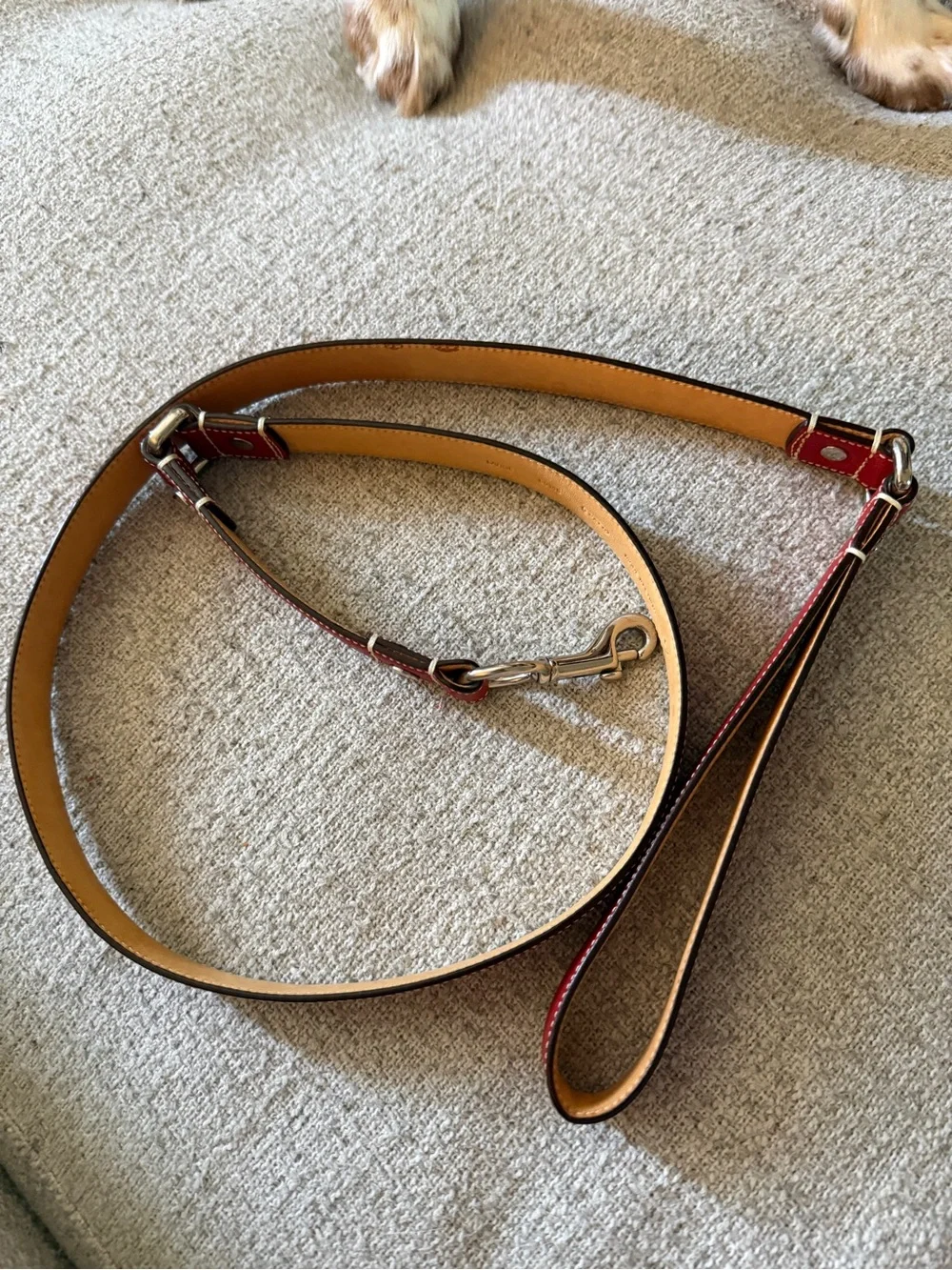 Coach Red Leather dog leash